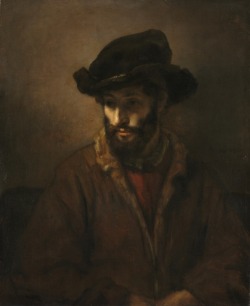Rembrandt van Rijn, A Bearded Man Wearing a Hat, c. 1655-60