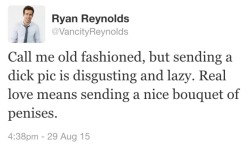 thebaconsandwichofregret:  dallonxweekes:  Is Ryan Reynolds even