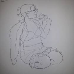 Drawing of Circe at Dr. Sketchy’s. #art #drawing #figuredrawing