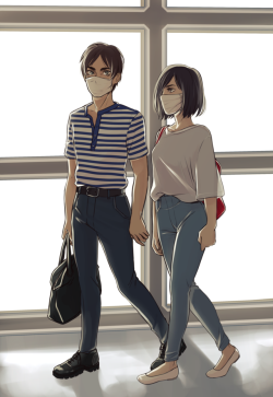 kasaism: that one au where eren and mikasa are kpop idols and