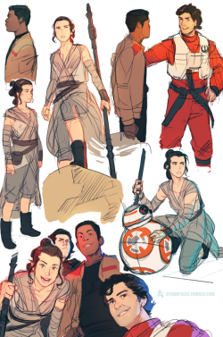 ctchrysler:  More TFA sketches (Poe’s face is too good for me) 