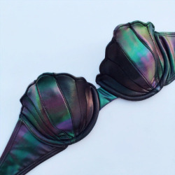 wickedclothes:    Mermaid Seashell BraYou can be just like Ariel in The Little Mermaid with your own seashell bra! Every good mermaid needs one. Itâ€™ll make even your most dull days seem like an aquatic dream.Â Sold on Etsy.  
