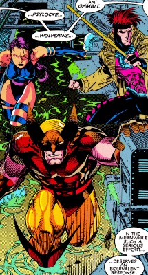 jthenr-comics-vault:  Psylocke, Wolverine & GambitX-MEN Vol.2