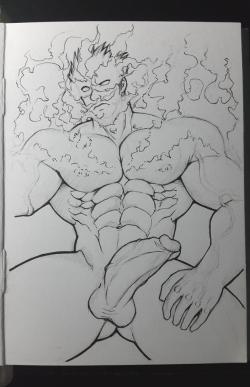 2lubkhland:   Endeavor-My Hero Academia.Just to celebrate inktober.