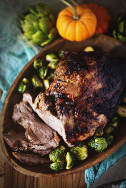 guardians-of-the-food:  Fried Honey Dijon Leg of Lamb