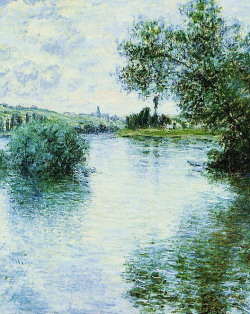 marieantoinete:  La Seine à Vétheuil, 1879, Claude Monet. 