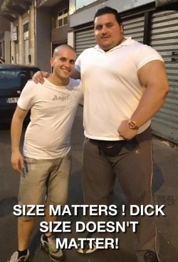 housebearsofatlanta:  Size matters ! Dick size means nothing