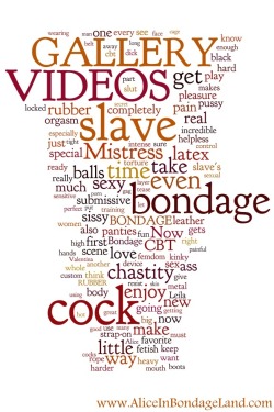 mistressaliceinbondageland: Word cloud from my stories on http://www.aliceinbondageland.com