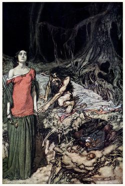 oldbookillustrations:  The wooing of Grimhilde, the mother of