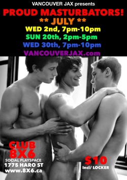 TONIGHT!  M2M masturbators kick off Vancouver Gay Pride RIGHT. 