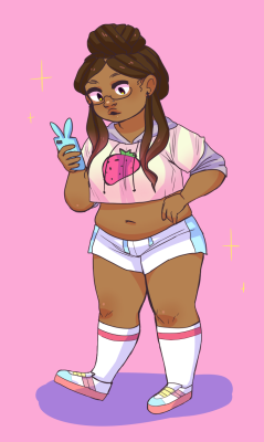 cosmospo1ice:my friend was telling me her shorts were too short lmao;; let her liiiiive