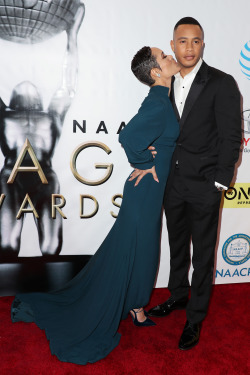 celebsofcolor:  Trai Byers and Grace Gealey attend the 48th NAACP