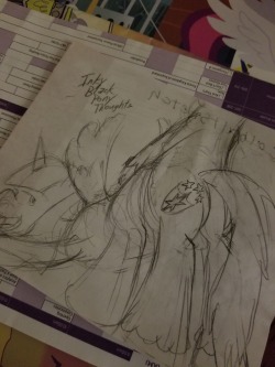 Lewd art sketch from ColbaltSketch :3 I’m at BronyCon this