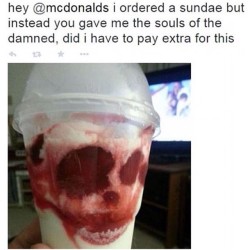 funny-pictures-uk:  “One satanic sundae coming up!”