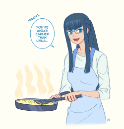 herokick:  A Wild Ryuko was lured out of her room by Chef!Satsuki’s