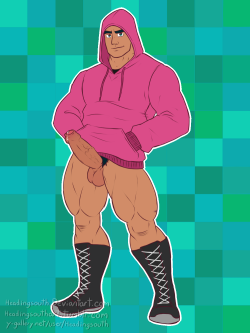 headingsouthart:  in his hoodie this time 