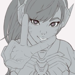 doodlestheimagineer:  Love, D.va  WIP 