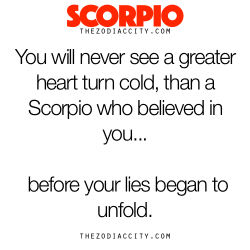 zodiaccity:  Zodiac Scorpio Facts - You will never see a greater