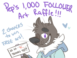 ottercola:  HEY YOOO~!! I recently hit 1,000 followers and that’s