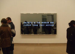 boyirl:   Jeppe Hein - Objects in the mirror are closer than