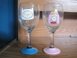 adventuretimestuffz:  Adventure Time Wine Glasses 