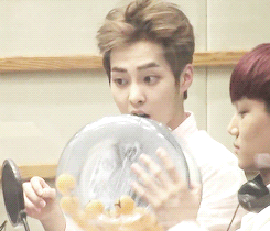 bhargrove:  minseok’s hair can’t be tamed  