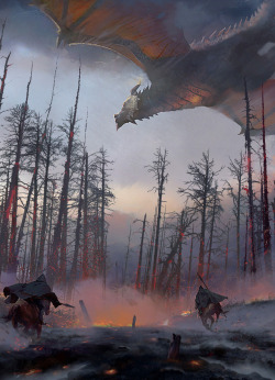 fantasyartwatch:Dragon Hunters by Findara McAvinchey