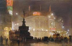 master-painters:   George Hyde Pownall - Picadilly Circus