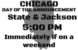 fergusonresponse:  CHICAGO DAY OF ANNOUNCEMENT 5:00 PM (immediately