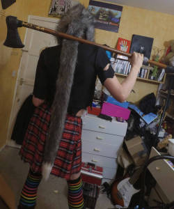 Halloween outfitPicture 2. I made the axe head myself out of