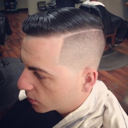 imonkeyaround:  #barber #razorpart #pompadour #traditional #pomade