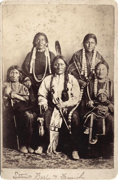 Chief Sitting Bull and family. Hunkpapa Lakota. 1883 Nudes &