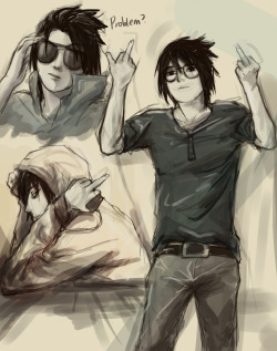 noranb-artstuffs:  Just needed some Sasuke and the middle fingers.