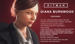 redmenacekun:  mrsmugbastard:  Full Imgur gallery All the notable female models from the latest Hitman installment included - Diana Burnwood herself and 4 main mission targets.Wanted to write something witty and edgy, but Tumblr is lagging like hell.