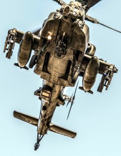 bmashina:  The belly of the Apache helicopter (AH-64 “Apache”).