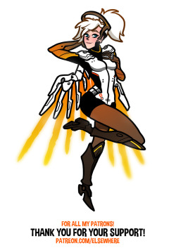   Mercy, from OVERWATCH. As a bonus Sketch-BLAST, because it