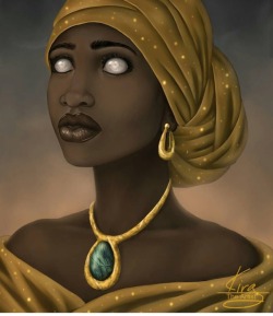 kiratheartist: “Seer” #digitalart #blackfantasyart #fortuneteller