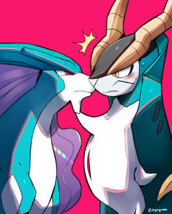 pokepoke-mo:  【Patreon commission】Suicune x Cobalion