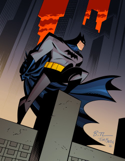 herochan:  Batman Lines by Bruce Timm Colors by  Tom Martin 