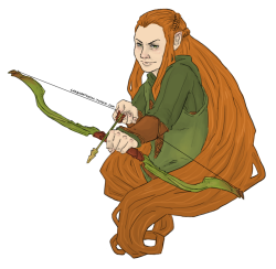 ladynorthstar:  Tauriel commission for Ginger Kitty ! I am in