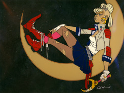 shoomlah:  My hand-painted, punk, Sailor Moon animation cel for the