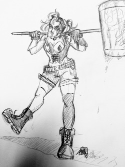jen-iii:  Oh yeah I did this Harley doodle during class lol 