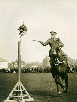 Kaiser’s head, 1930. 104th brigade R.F.A Sports at Folkestone.