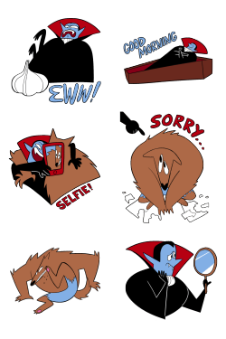 fozzie: some facebook stickers i made for character design!
