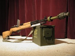 learnosaurusrex:  A grenade launcher? On my SKS? More likely