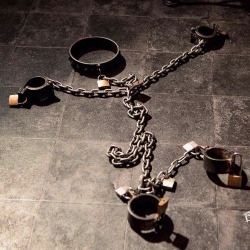 myslaveworld:  I want a set. short chains. heavy cuffs.  
