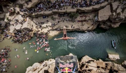 Bombs away (Redbull World High Diving Championships)