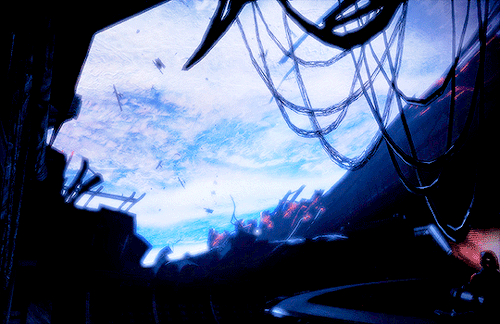 mistress-light:Mass Effect scenery | SSV Normandy SR-1 crashing