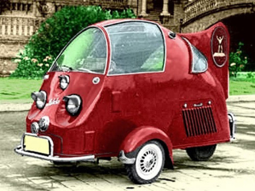carsthatnevermadeitetc:  GaitanÂ Auto-Tri, 1953.Â Francisco Gaitan Sanchez opened a bicycle shop in Seville, Spain in the 1930 and soon began making three-wheel motorised tricycles for tradesmen and deliveries . By the 1950 he was experimenting with 3-whe