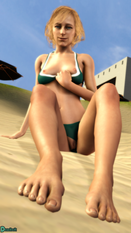 Paz at the Beach House relaxing by the coast.Note: I don’t utilize Paz very much. Figured that having her feet be part of the scene would also be nice. Feet are honestly quite nice… as long as they’re clean. If ya don’t like feet? Blame Yobo